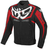 Berik Radic Evo Waterdichte motorfiets textiel jas,  zwart-rood,  afmeting 48