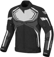 Berik Radic Waterdichte motorfiets textiel jas Zwart Grijs Wit 48