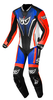 Berik RSF-TECH PRO geperforeerd eendelig motorfiets lederen pak,  zwart-wit-rood-blauw,  afmeting 48