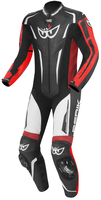 Berik RSF-Teck geperforeerd eendelig motorfiets lederen pak,  zwart-wit-rood,  afmeting 52 voor man