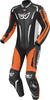 Berik RSF-Teck One Piece Motorfiets lederen pak,  zwart-wit-oranje,  afmeting 60