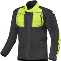 Berik Safari Pro Waterdichte motorfiets textiel jas,  zwart-geel,  afmeting 58