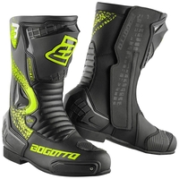Bogotto Losail Evo Motorlaarzen,  zwart-geel,  afmeting 43