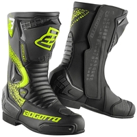 Bogotto Losail Evo Motorlaarzen,  zwart-geel,  afmeting 45
