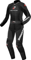 Bogotto Losail Tweedelig dames motorfiets lederen pak,  zwart,  afmeting 38 voor vrouw