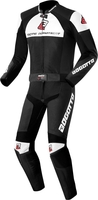 Bogotto Losail Tweedelig motorfiets lederen pak,  zwart-wit,  afmeting 58