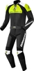 Bogotto Losail Tweedelig motorfiets lederen pak,  zwart-wit-geel,  afmeting 60