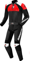 Bogotto Losail Tweedelig motorfiets lederen pak,  zwart-wit-rood,  afmeting 54