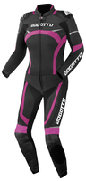 Bogotto Misano Tweedelig dames motorfiets lederen pak,  zwart-pink,  afmeting 46 voor vrouw