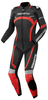Bogotto Misano Tweedelig dames motorfiets lederen pak,  zwart-rood,  afmeting 46 voor vrouw
