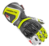 Bogotto Monza geperforeerde motorfiets handschoenen,  zwart-wit-geel,  afmeting XL