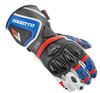 Bogotto Monza geperforeerde motorfiets handschoenen,  zwart-wit-rood,  afmeting 2XL