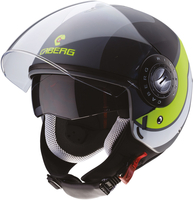 Caberg Riviera V3 Sway Jet helm,  zwart-groen,  afmeting L