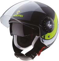 Caberg Riviera V3 Sway Jet helm,  zwart-groen,  afmeting M