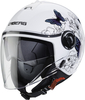 Caberg Riviera V4 Muse Dames Jet Helm,  wit-donkerrood,  afmeting M voor vrouw