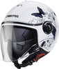 Caberg Riviera V4 Muse Dames Jet Helm,  wit-donkerrood,  afmeting XS voor vrouw