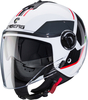 Caberg Riviera V4 X Geo Jet Helm,  zwart-wit-rood-groen,  afmeting XS voor man
