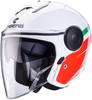 Caberg Soho Zephir Jet Helm,  wit-pink-groen,  afmeting L voor man