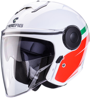 Caberg Soho Zephir Jet Helm,  wit-pink-groen,  afmeting XL voor man