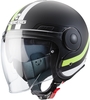 Caberg Uptown Chrono Jet helm,  zwart-geel,  afmeting L