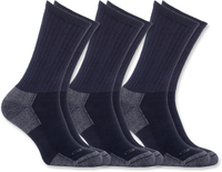 Carhartt All Season Cotton Crew Work Sokken (3-pack),  blauw,  afmeting L