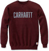 Carhartt Block Logo Sweatshirt,  rood,  afmeting XL