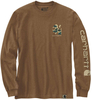 Carhartt Camo Logo Graphic Longsleeve,  bruin,  afmeting 2XL