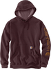 Carhartt Midweight Sleeve Logo Hoodie,  donkerrood,  afmeting XS