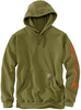 Carhartt Midweight Sleeve Logo Hoodie,  groen-bruin,  afmeting XL