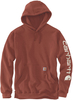 Carhartt Midweight Sleeve Logo Hoodie,  rood,  afmeting XL