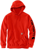 Carhartt Midweight Sleeve Logo Hoodie,  rood-beige,  afmeting XS