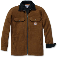 Carhartt Rain Defender Pawnee Zip Shirt,  bruin,  afmeting L