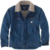 Carhartt Relaxed Denim Sherpa Lined Jasje,  blauw,  afmeting L