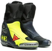Dainese Axial D1 Replica Valentino Motorlaarzen,  blauw-geel,  afmeting 45