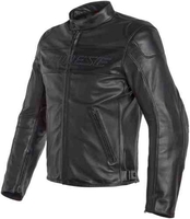 Dainese Bardo Geperforeerde motorfiets lederen jas Zwart 48