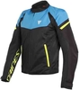 Dainese Bora Air Tex Motorfiets textiel jas Zwart Blauw Geel 60