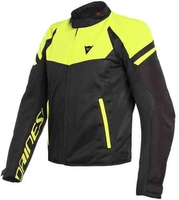 Dainese Bora Air Tex Motorfiets textiel jas Zwart Geel 52