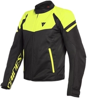 Dainese Bora Air Tex Motorfiets textiel jas,  zwart-geel,  afmeting 58
