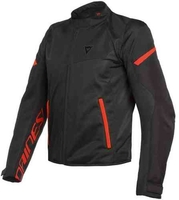Dainese Bora Air Tex Motorfiets textiel jas Zwart Rood 62
