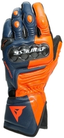 Dainese Carbon 3 Long Motorfiets handschoenen,  blauw-oranje,  afmeting 3XL