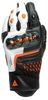 Dainese Carbon 3 Short Motorfiets handschoenen,  zwart-wit-oranje,  afmeting M