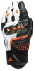 Dainese Carbon 3 Short Motorfiets handschoenen Zwart Wit Oranje L