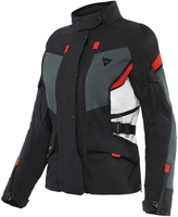 Dainese Carve Master 3 Gore-Tex Dames Motorfiets Textiel Jas,  zwart-grijs-rood,  afmeting 38 voor vrouw