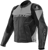 Dainese Racing 4 Geperforeerde motorfiets lederen jas,  zwart-grijs,  afmeting 56