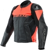 Dainese Racing 4 Geperforeerde motorfiets lederen jas,  zwart-rood,  afmeting 60 voor man