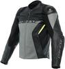 Dainese Racing 4 Motorfiets lederen jas,  zwart-grijs,  afmeting 64