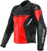 Dainese Racing 4 Motorfiets lederen jas,  zwart-rood,  afmeting 64