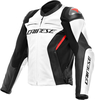 Dainese Racing 4 Motorfiets lederen jas,  zwart-wit,  afmeting 58