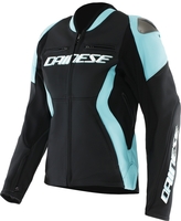 Dainese Racing 5 Dames Motorfiets Leren Jas,  zwart-blauw,  afmeting 40 voor vrouw