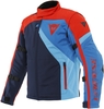 Dainese Ranch Tex Motorfiets textiel jas,  rood-blauw,  afmeting 60